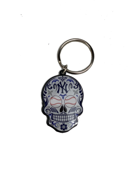 LLAVERO CALAVERA DE AZÚCAR DE LOS YANKEES DE NUEVA YORK