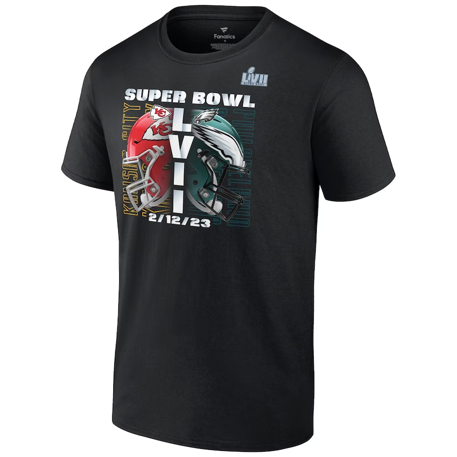 Fanatics Philadelphia Eagles vs. Kansas City Chiefs Super Bowl LVII Men's Dueling matchup T-Shirt 22 / XL