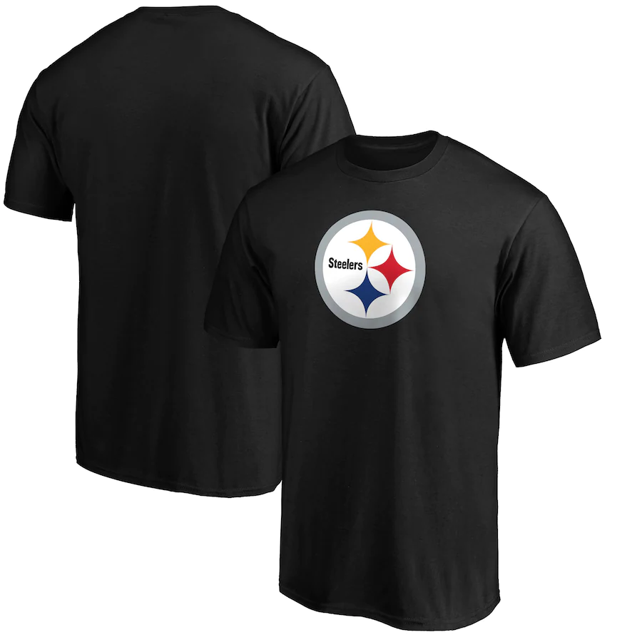 PITTSBURGH STEELERS MEN'S PRIMARY LOGO T-SHIRT - BLACK