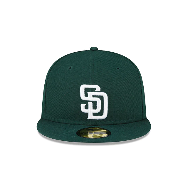 New Era 59FIFTY San Diego Padres Fitted Hat Dark Green White
