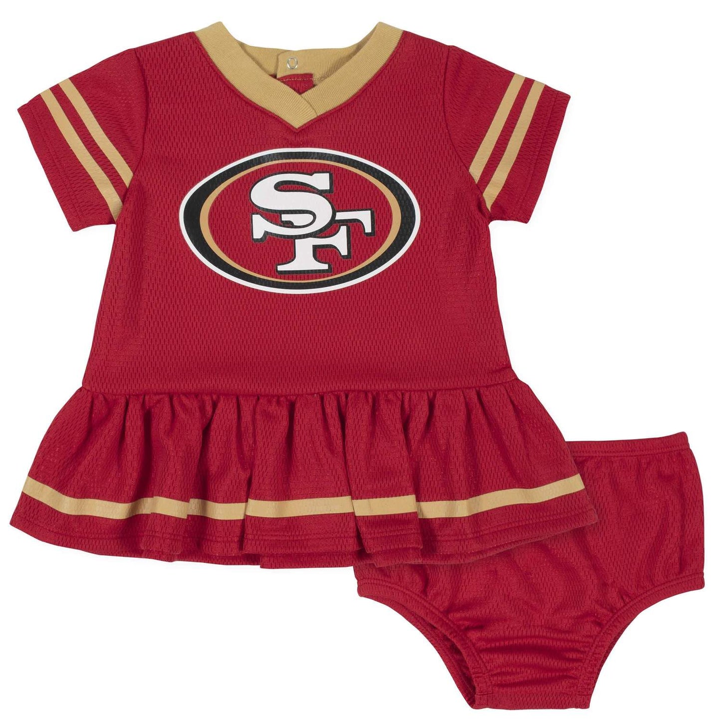 SAN FRANCICSO 49ERS NEWBORN DRESS & DIAPER SET