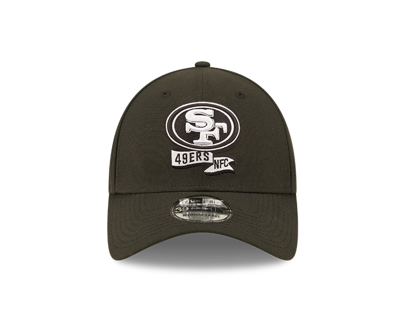 SAN FRANCISCO 49ERS 2022 SIDELINE 39THIRTY FLEX FIT HAT - BLACK