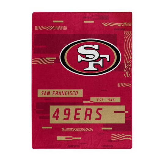 SAN FRANCISCO 49ERS DIGITIZE 60"X80" ROYAL PLUSH RASCHEL BLANKET