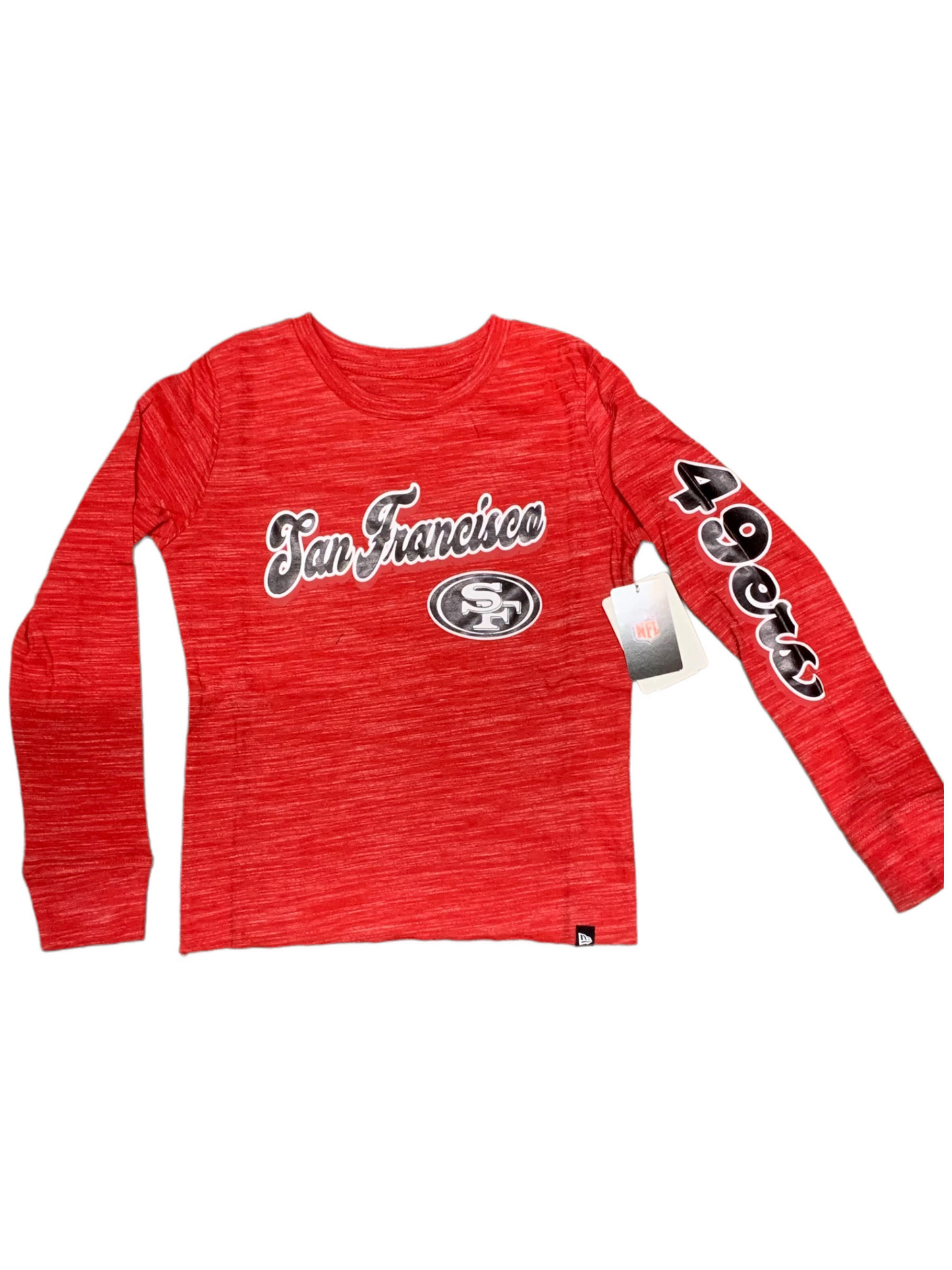 New Era San Francisco 49ers Girls Space Dye Arm Name Tee 22 / 6