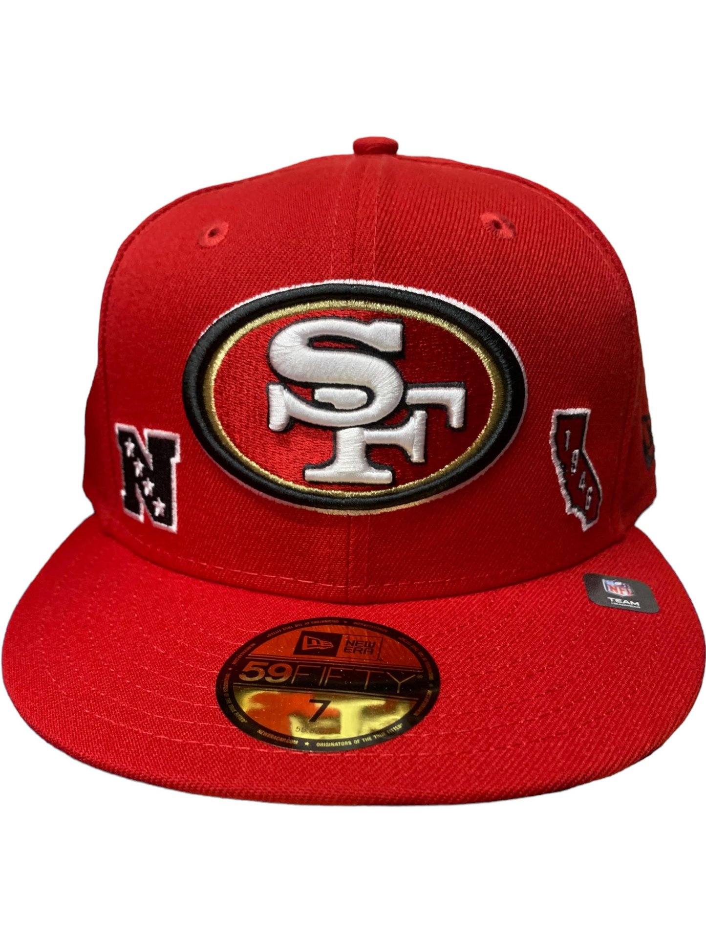 Men's New Era Black San Francisco 49ers Team 59FIFTY Fitted Hat