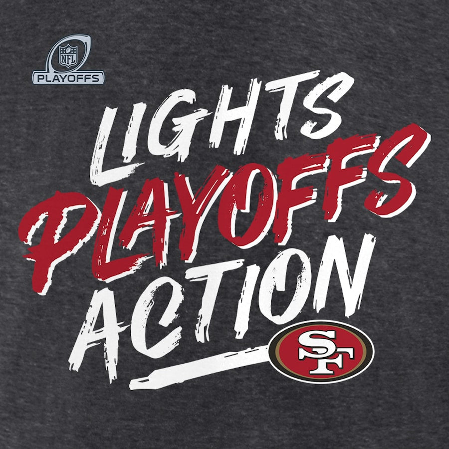 SAN FRANCISCO 49ERS CAMISETA DE ACCIÓN DE LUCES DE PLAYOFF BOUND 2021 PARA HOMBRE