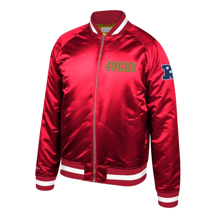 Mitchell and ness 2025 49ers satin jacket