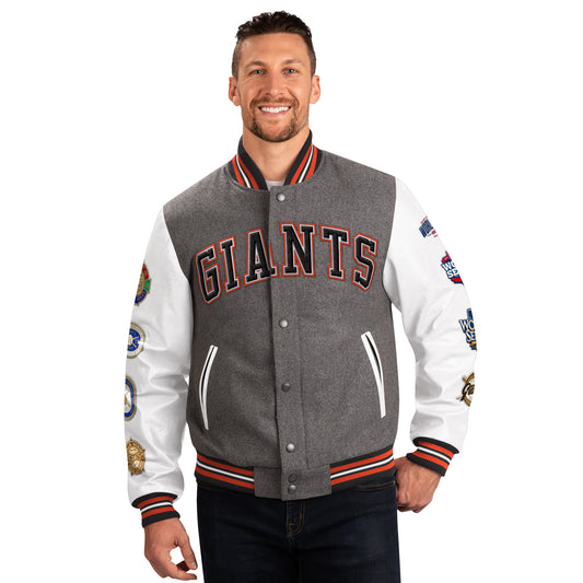 CHAQUETA CHALLENGER VARSITY DE LOS SAN FRANCISCO GIANTS PARA HOMBRE 