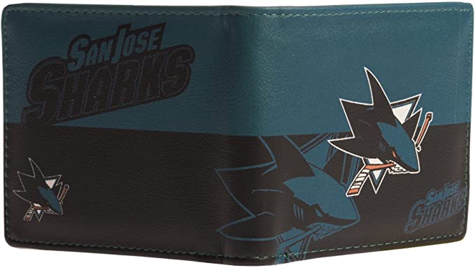 CARTERA DOBLE PLEGABLE CON LOGOTIPO SAN JOSE SHARKS