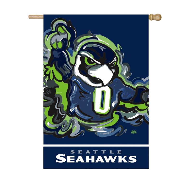 BANDERA DE LA CASA DE ANTE JUSTIN PATTEN DE LOS SEAHAWKS DE SEATTLE