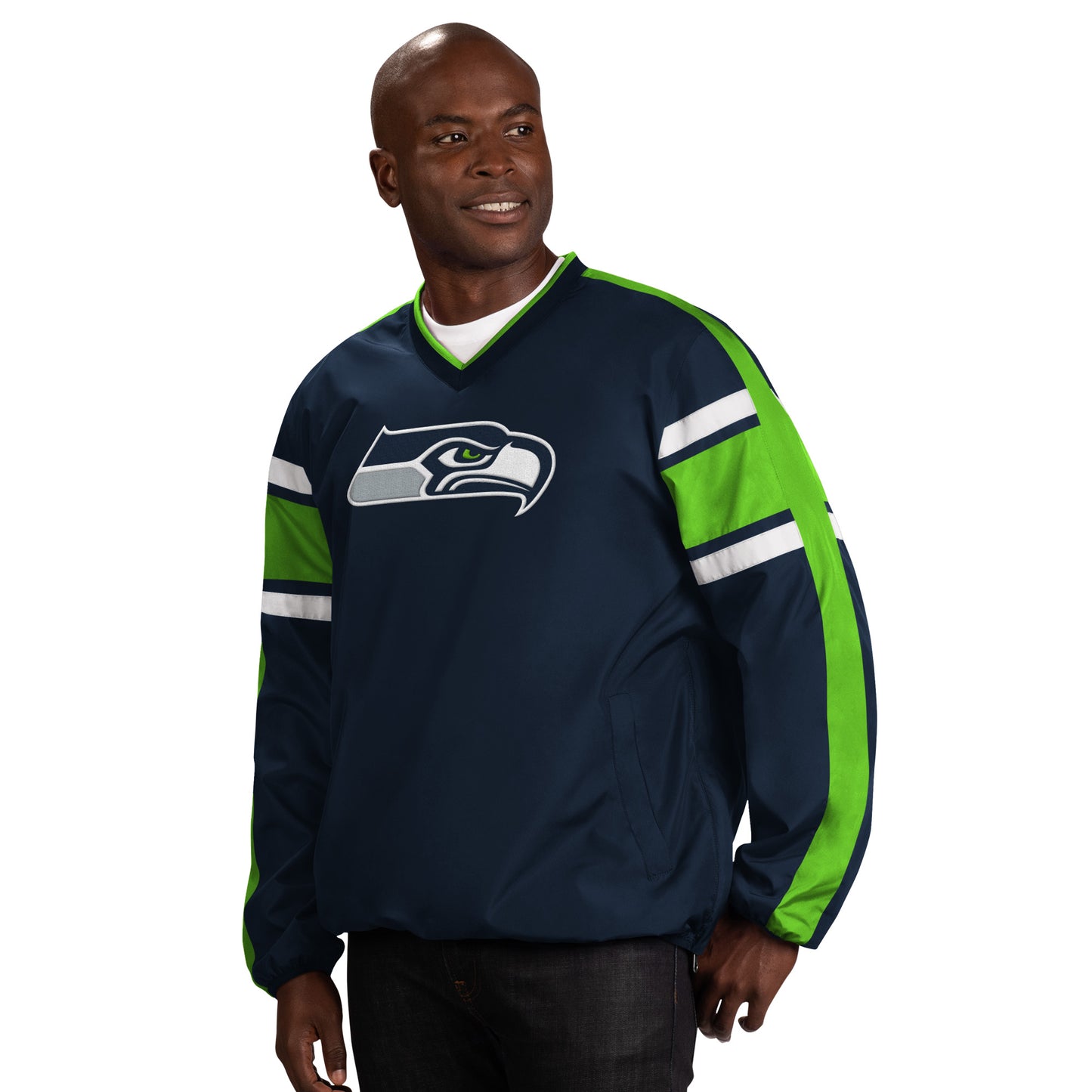 CHAQUETA CORTAVIENTOS SEATTLE SEAHAWKS PARA HOMBRE SWING ROUTE