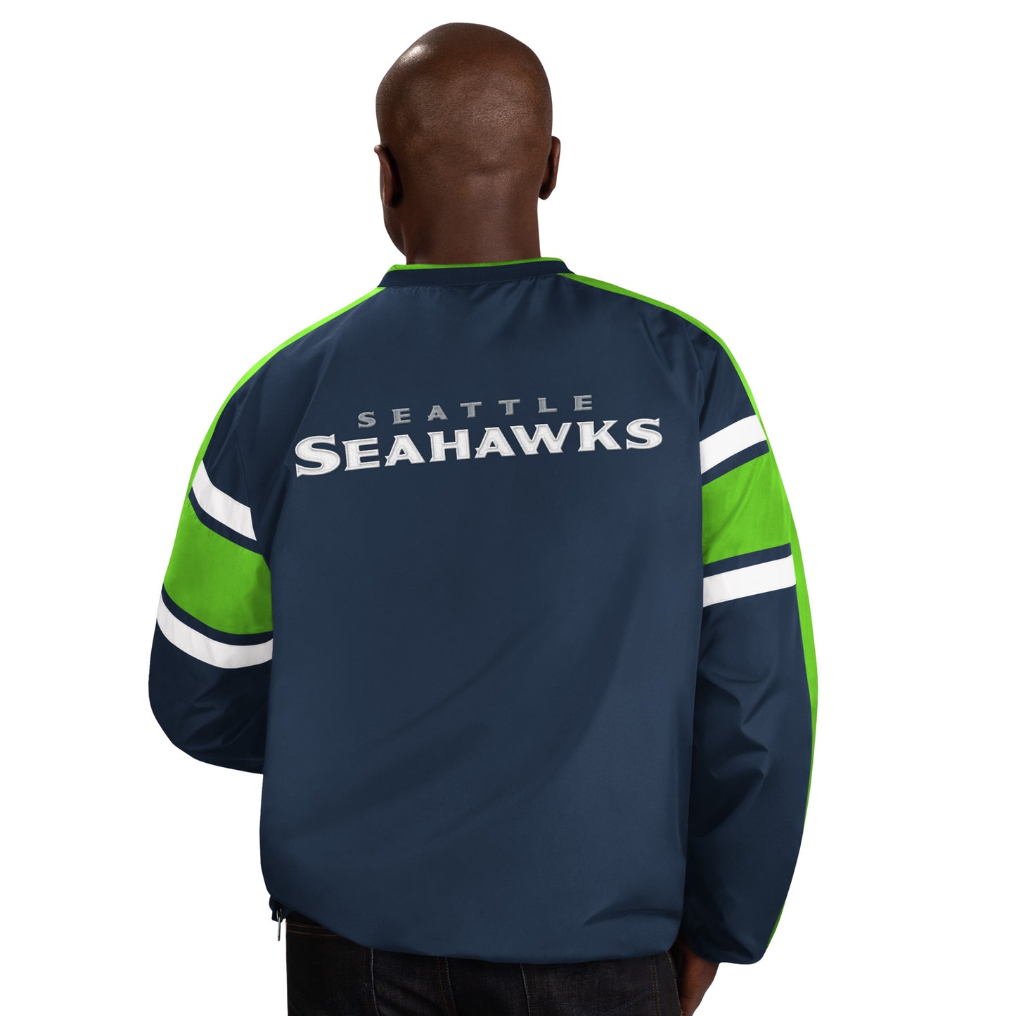 CHAQUETA CORTAVIENTOS SEATTLE SEAHAWKS PARA HOMBRE SWING ROUTE