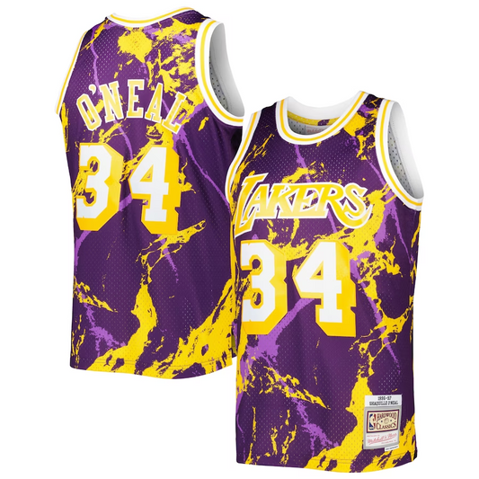 1996-97 Shaquille O'Neal Mitchell Ness Los Angeles Lakers