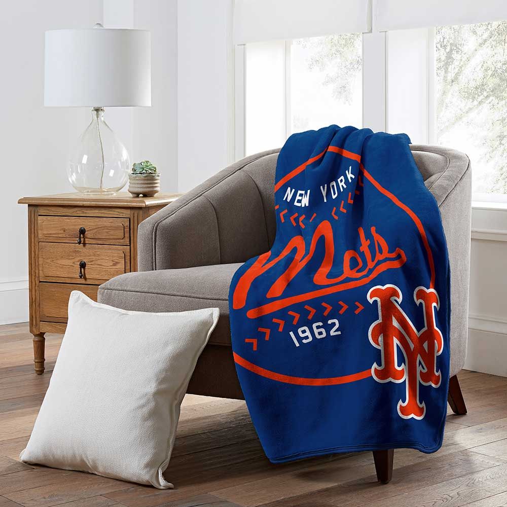 NEW YORK METS SIGNATURE 50"X60" RASCHEL THROW BLANKET